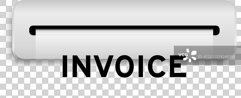 白色优惠券横幅，上面写着“发票来自”图片素材