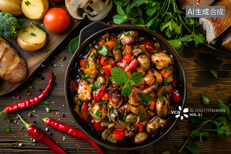 【AI数字艺术】美味的食物图片素材