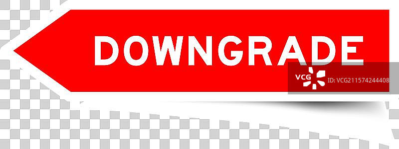 红色箭头形状的贴纸标签，上面有文字图片素材