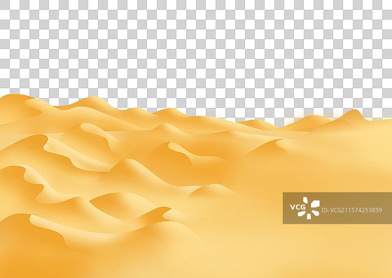 沙漠沙子丘陵地貌插画免抠元素图片素材