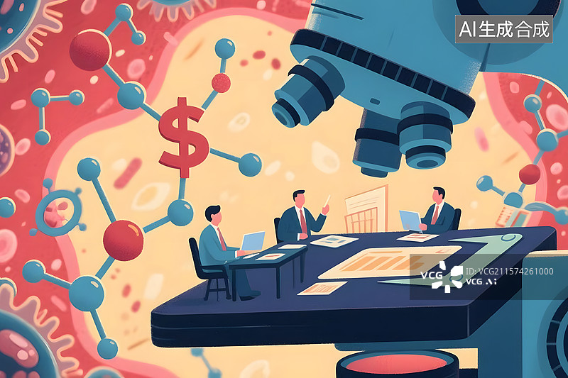 【AI数字艺术】商务场景插画背景图片素材