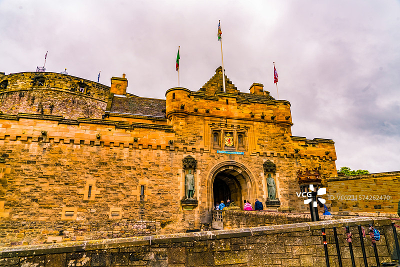 英国苏格兰首府爱丁堡市爱丁堡城堡图片素材