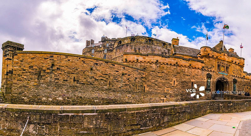 英国苏格兰首府爱丁堡市爱丁堡城堡图片素材