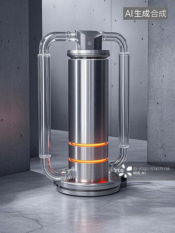 【AI数字艺术】工业设备不锈钢反应器图片素材