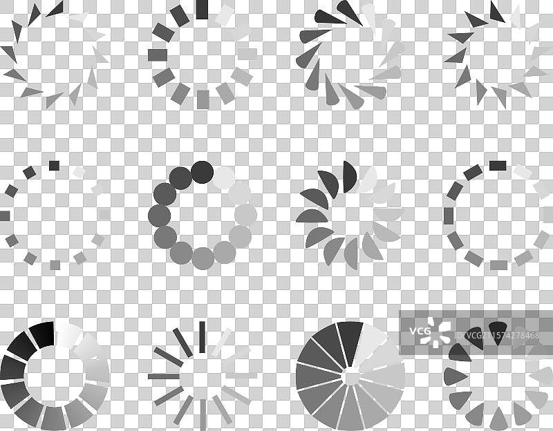 加载条状态图标集合，已加载图片素材