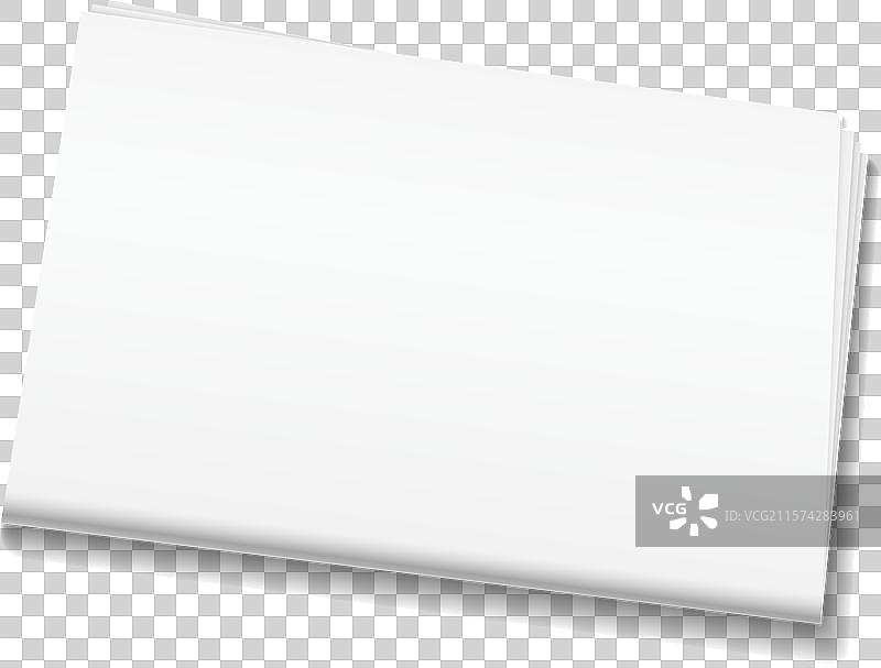 现实主义白色空白纸张堆叠模型图片素材