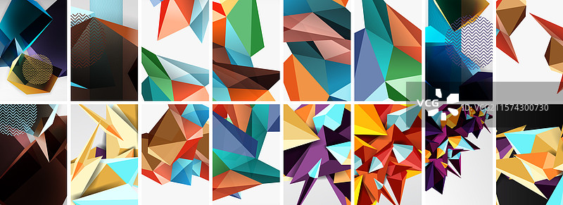 低多边形三角形海报几何图形图片素材