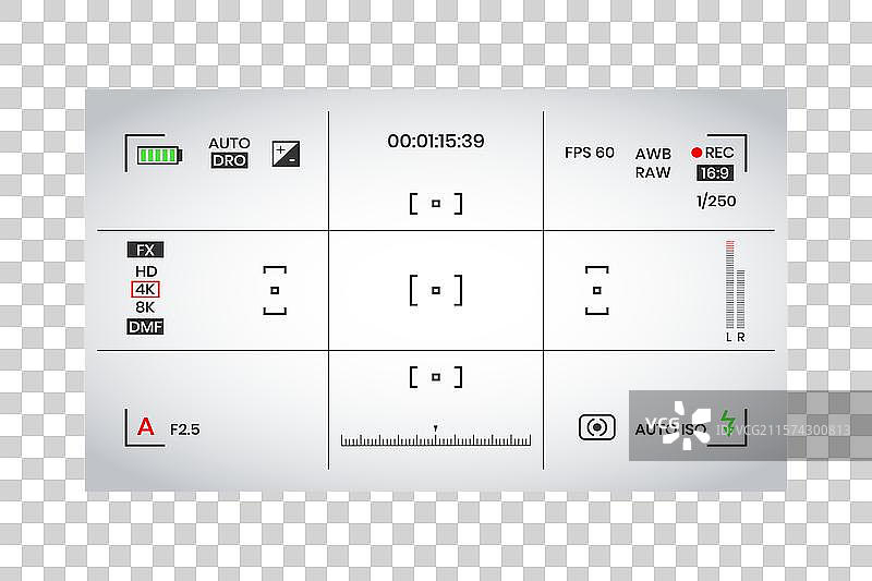 相机取景器视频或照片框录制器图片素材