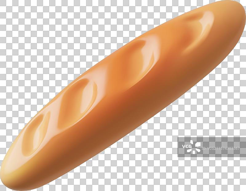 长脆面包的3D图形图片素材