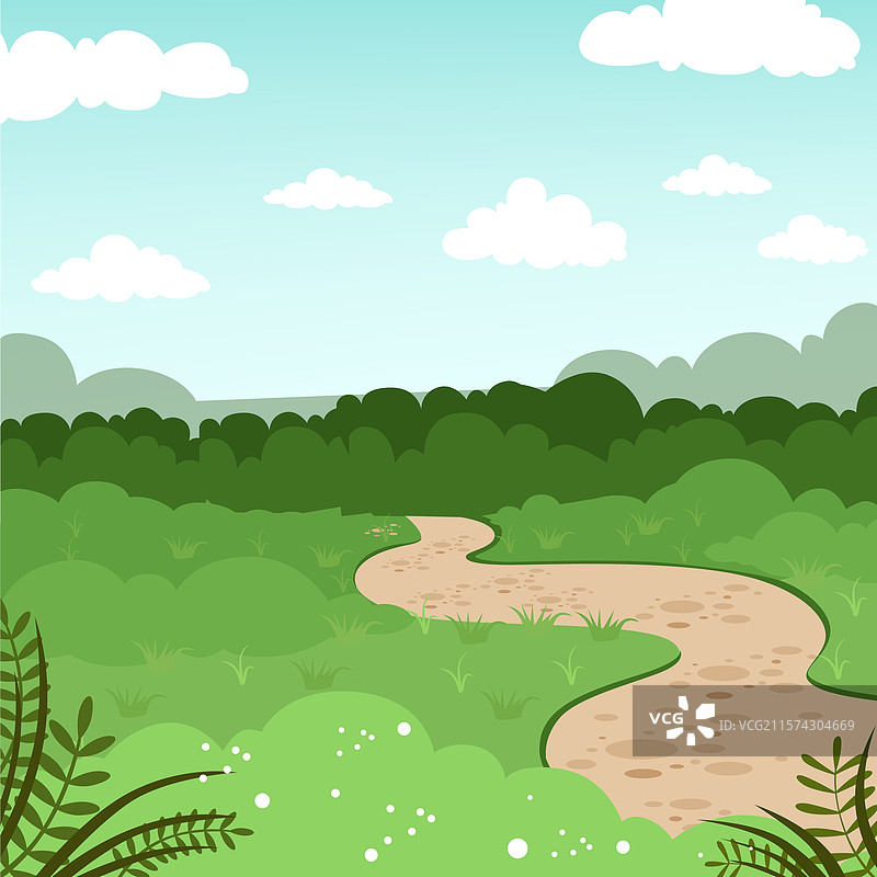 野生自然风光，绿色夏季草地与图片素材