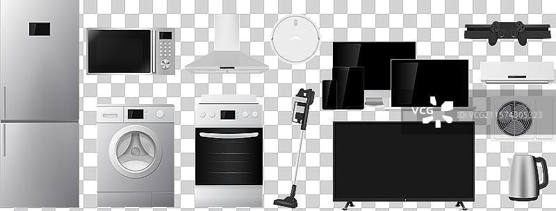 一套各种家用电器图片素材