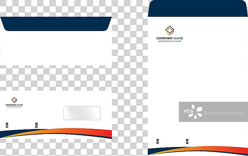 企业信封设计模板套件图片素材