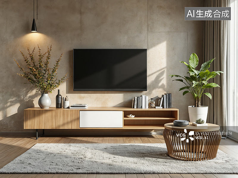 【AI数字艺术】现代简约客厅图片素材