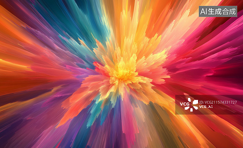 【AI数字艺术】绚丽多彩的宇宙光芒图片素材