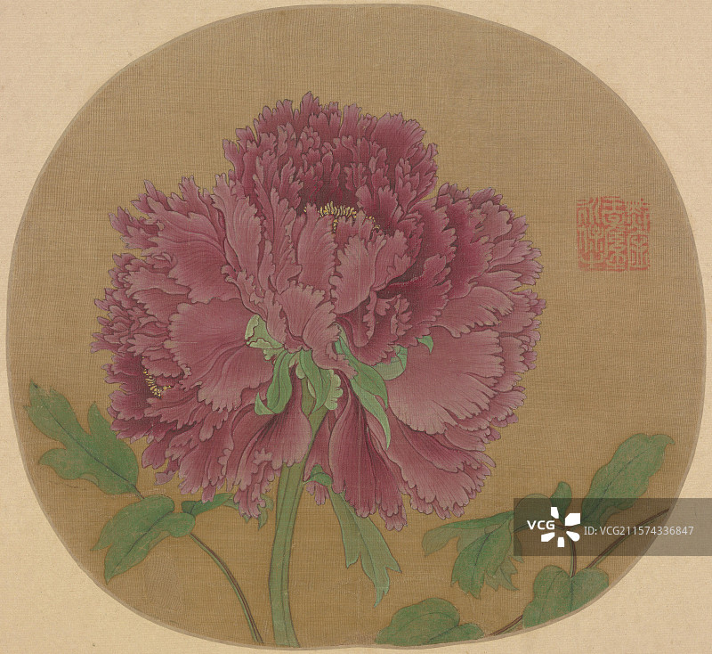 古代绘画艺术品，宋代，牡丹图页图片素材