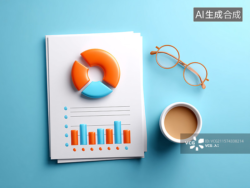 【AI数字艺术】3d文档数据图表图片素材