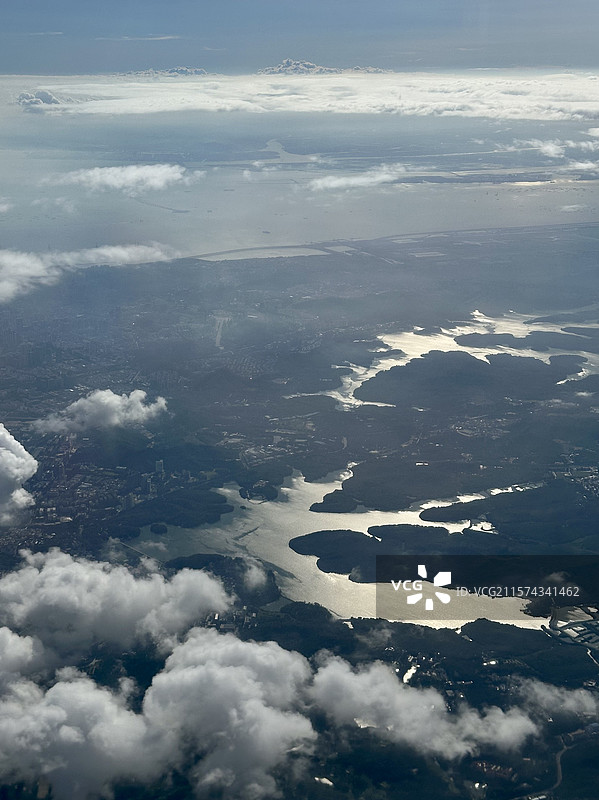 飞机窗外的景色图片素材