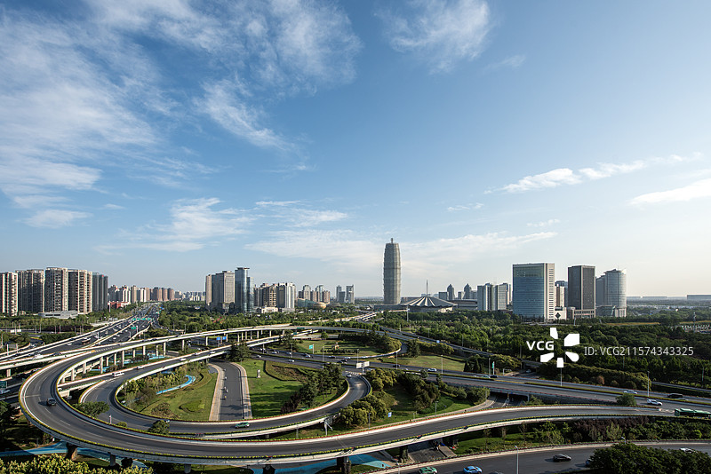 风光郑东新区CBD商务中心千玺广场大玉米楼图片素材