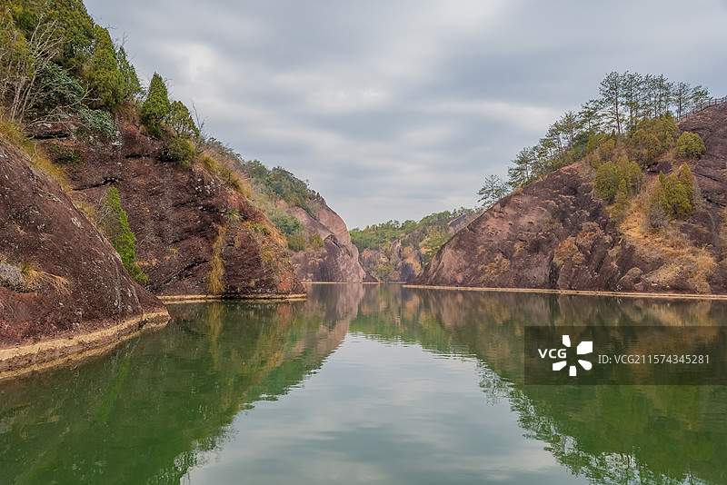 冠豸山九龙湖山水风光图片素材