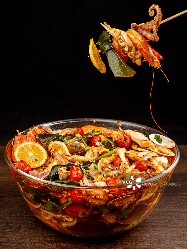 捞汁小海鲜图片素材