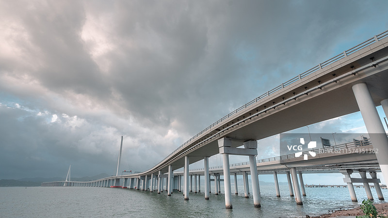 深圳湾大桥仰视图图片素材