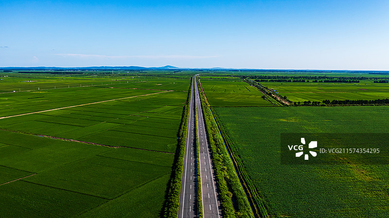 黑龙江省鸡西市虎林市852农场高标准农田图片素材