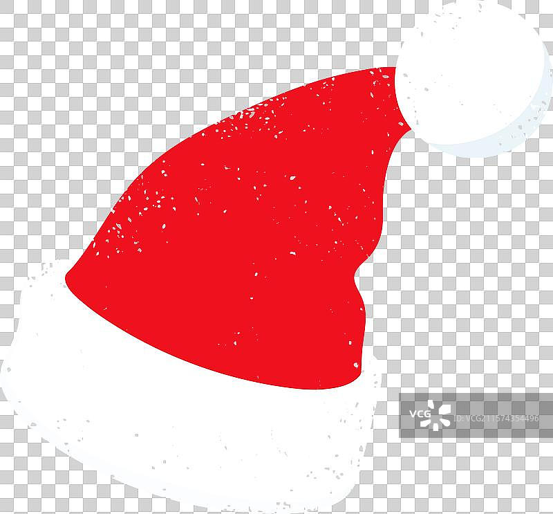 黑板背景上的圣诞老人帽图片素材