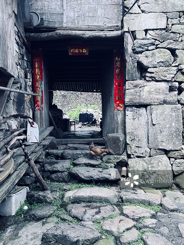 浙江台州临海胜坑村-乡下农村老房子照片图片素材