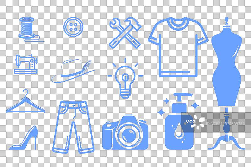 缝纫机相机生活用品矢量图标免抠元素图片素材