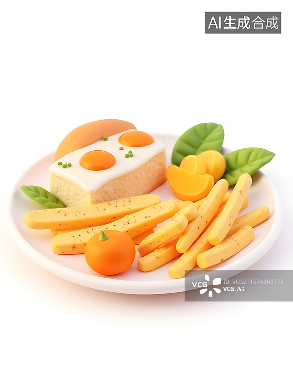 【AI数字艺术】健康美味的中式午餐美食插画图片素材