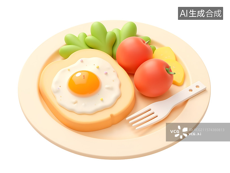 【AI数字艺术】健康美味的中式午餐美食插画图片素材