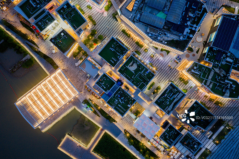 2025西岸滨江 西岸梦中心航拍图片素材