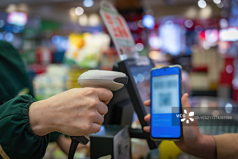 超市自助结账图片素材