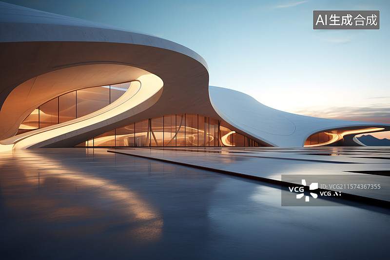 【AI数字艺术】建筑背景图片素材