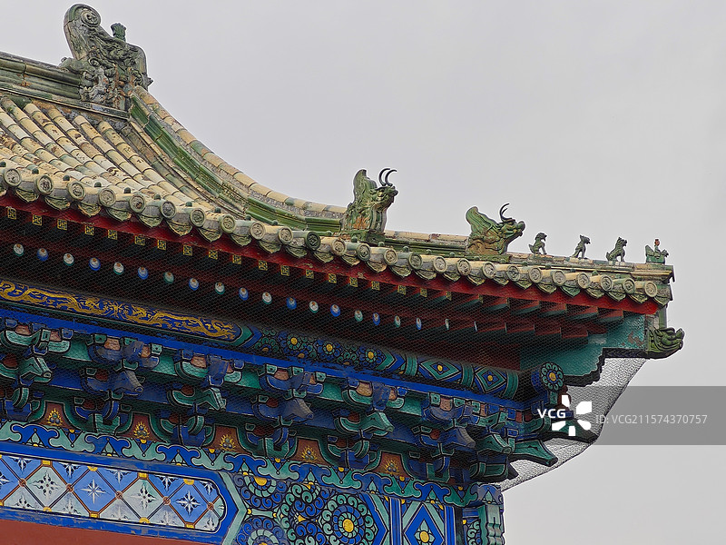 北京天坛相关的图片集合，包含多种天坛建筑与景观 ：有展现屋脊兽、祈年殿（不同天气、角度）、成贞门、皇图片素材