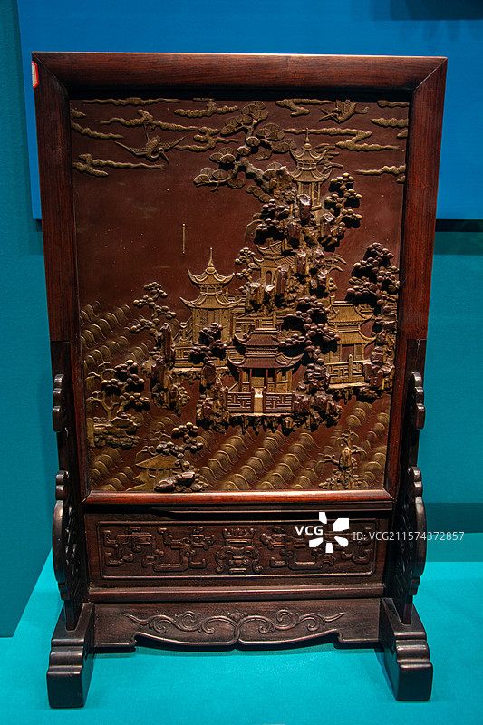 清桥头石浮雕海山仙馆插屏图片素材