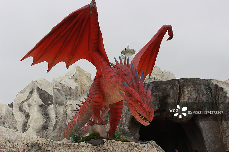 上海海昌海洋公园冰川恐龙山图片素材