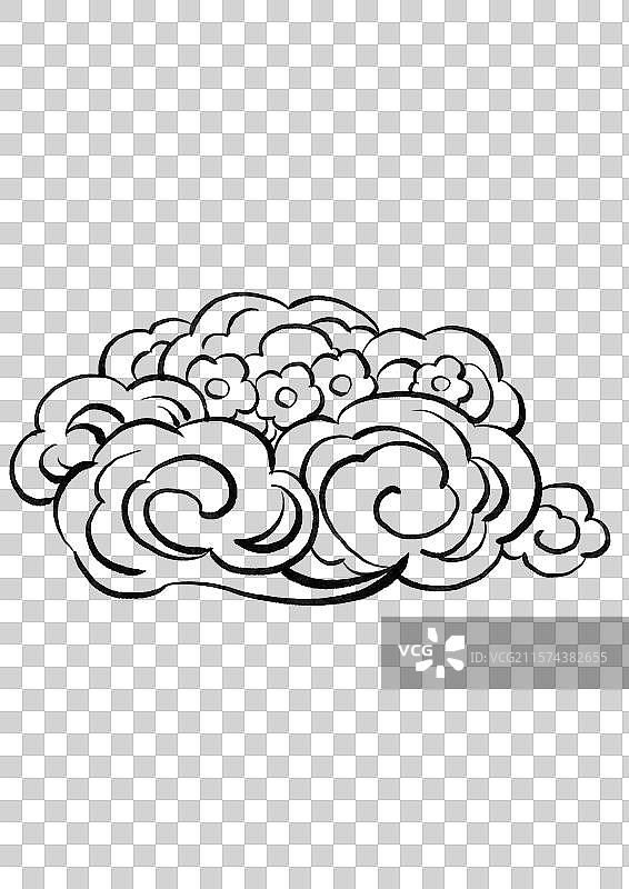 国潮风马年祝福文字插画元素-马到成功图片素材