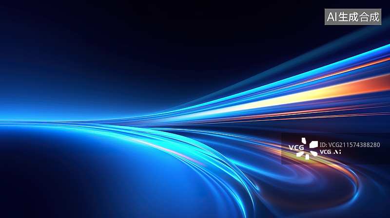 【AI数字艺术】运动模糊道路图片素材