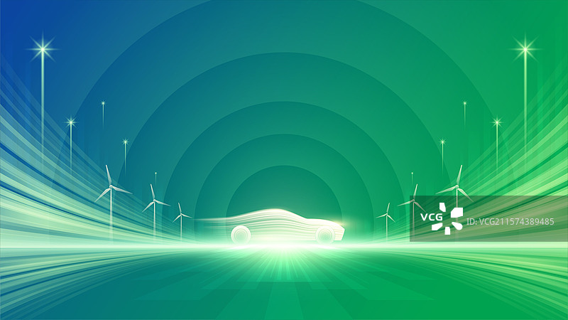 新能源汽车插画图片素材
