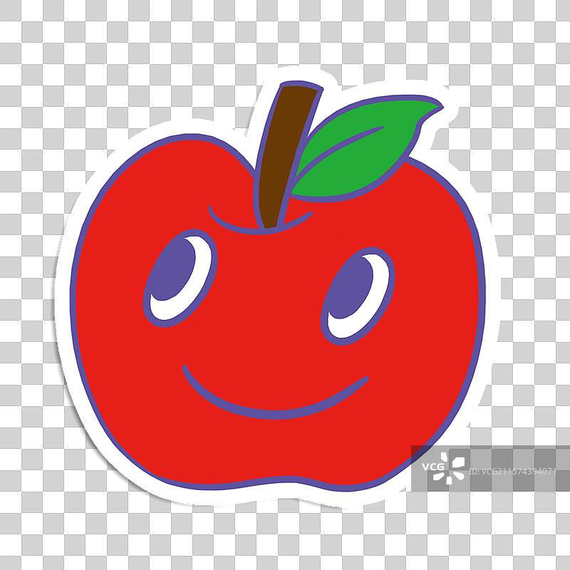 儿童卡通元素可爱苹果图片素材