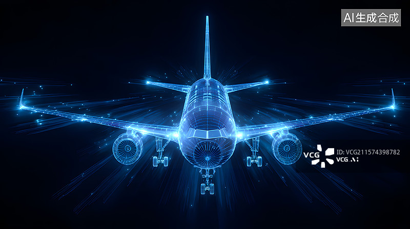 【AI数字艺术】科技感十足的未来飞机图片素材