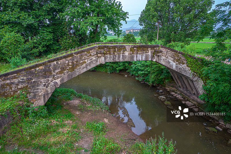 中国浙江省金华义乌市古月桥图片素材