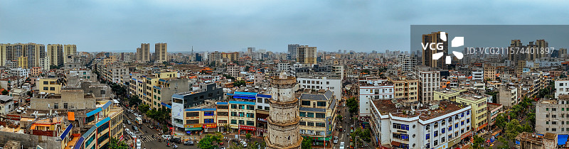 徐闻县 广场街 文昌坡 地标 城市 航拍图片素材