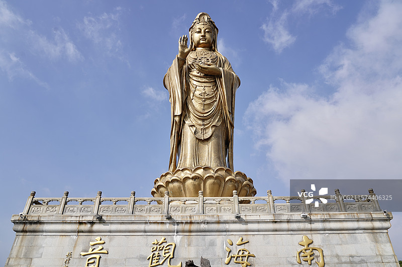 舟山普陀山南海观音图片素材