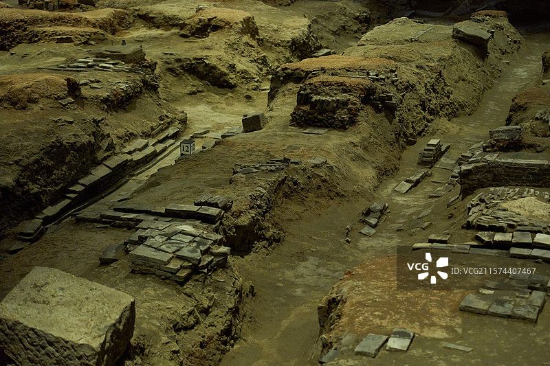 南宋德寿宫遗址博物馆古代遗址发掘现场图片素材