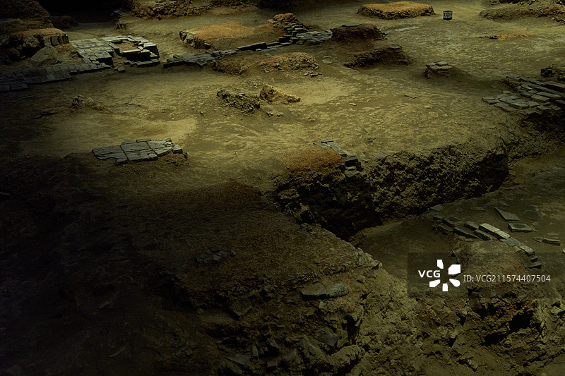 南宋德寿宫遗址博物馆古代遗址发掘现场图片素材