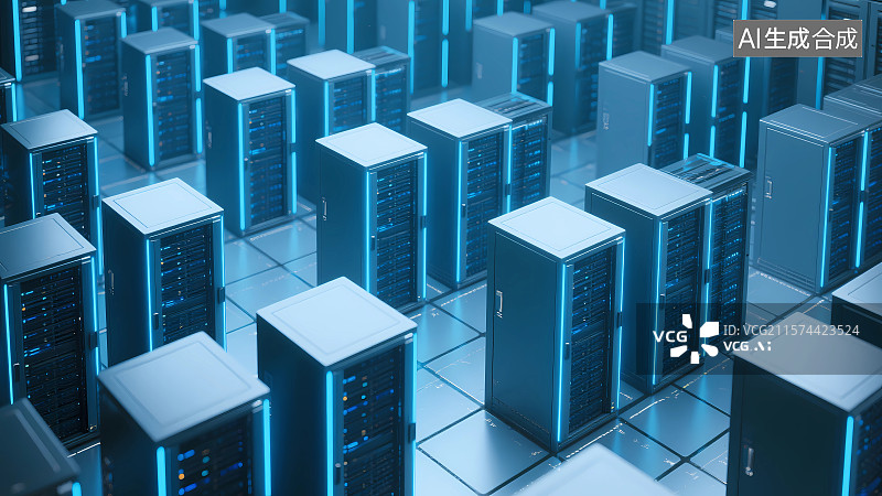 【AI数字艺术】计算机机房图片素材