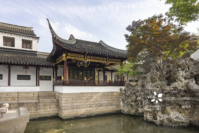 苏州园林狮子林真趣亭图片素材