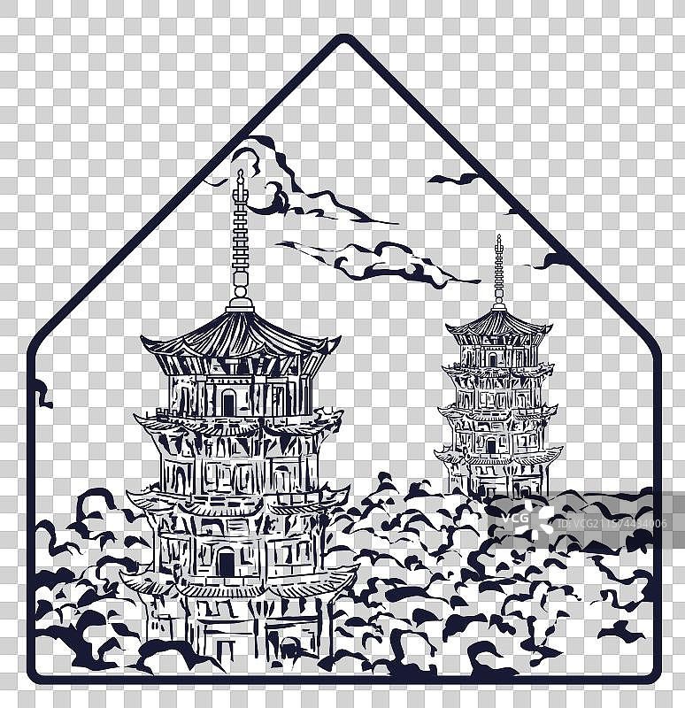 旅游旅行福建泉州沿海城市经济贸易地理风景著名景点景区地标图形图案卡通元素插画图片素材